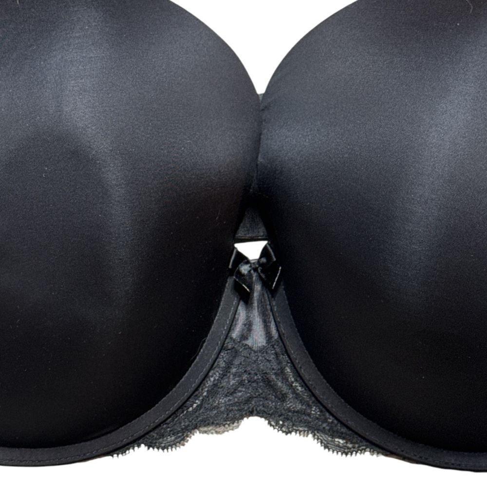 TORRID CURVE PERFECT T SHIRT PUSH UP BRA 46DD BLACK LACE INSET SMOOTH CUPS *NWT* - Picture 3 of 11